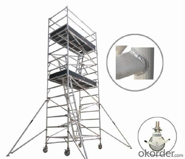 Aluminum Double Width Scaffolding System with Inclined Ladder