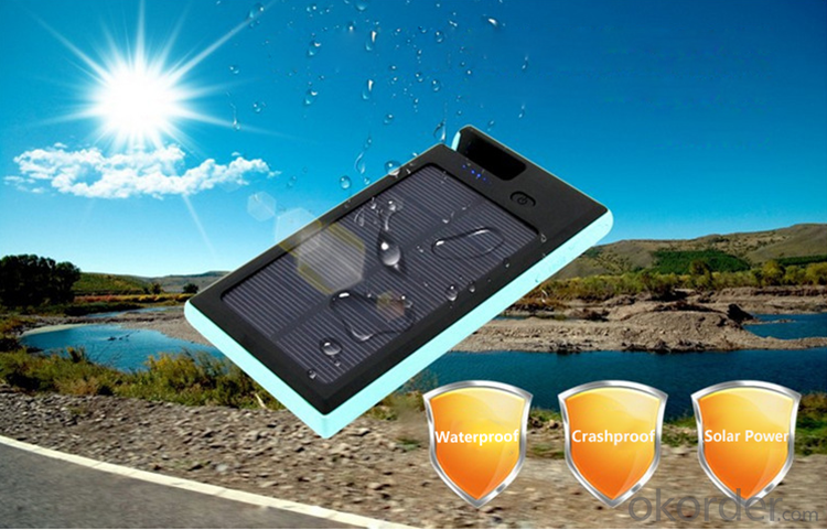 12000mAh Outdoor Waterproof Solar Power Bank Solar powered Charger with Cellphone Stand Function