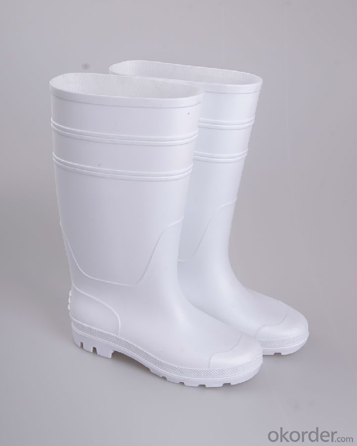 White PVC work Boots American Style Black Men Women Rain Boots for Farming Fishing