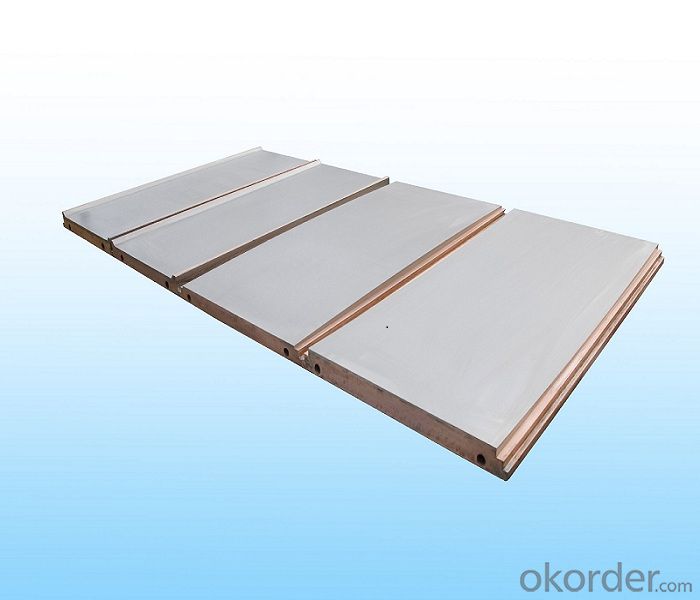 Ultra-thin slab copper mould plate used on continuous casting machine