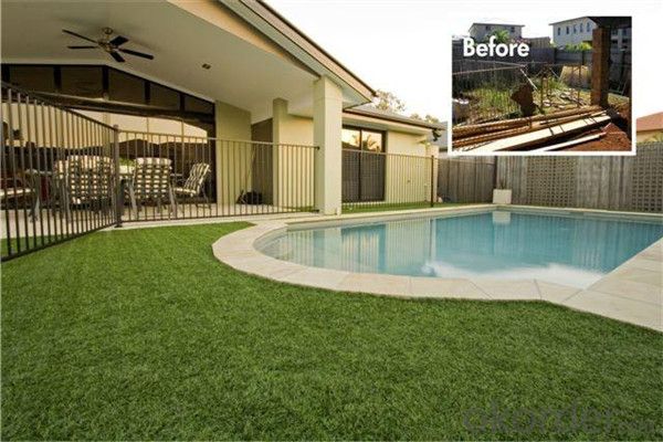 Landscape Synthetic Grass Anti-slip for Swimming Pool