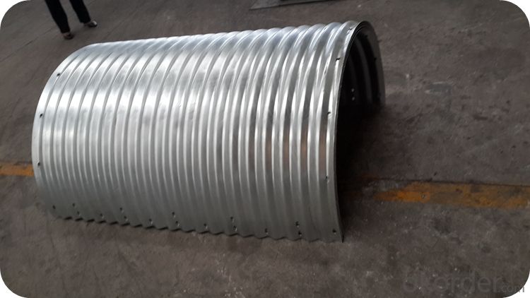 CE Certificated Large Corrugated Galvanized Steel Pipe Culvert used in Road Culvert