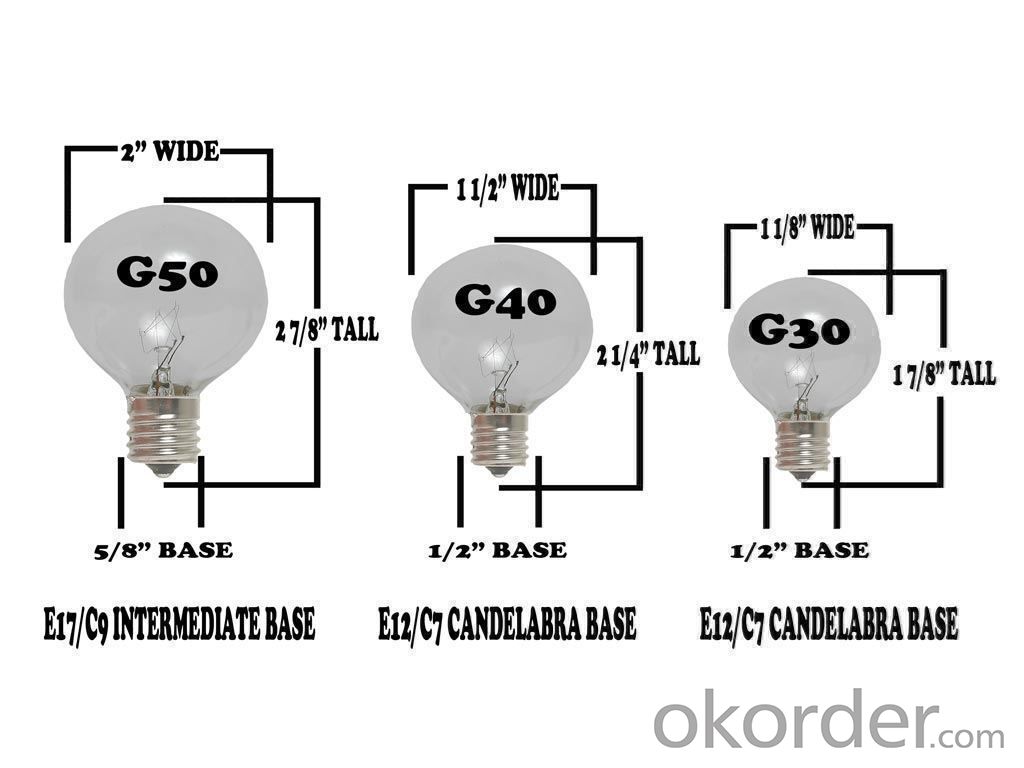G50 G40 High Quality Vintage Edison Globe Edison Light Bulb