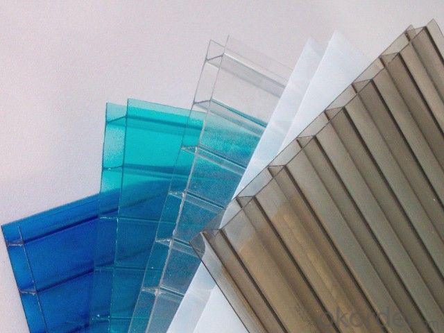 100% Virgin material colored twin-wall polycarbonate hollow sheet
