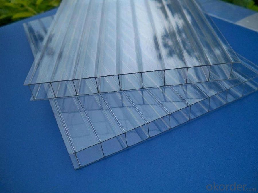 High quality colored four-wall polycarbonate hollow sheet
