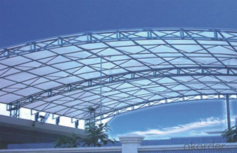 6mm,8mm,10mm thickness clear X-Profile polycarbonate hollow sheet for roofing cover