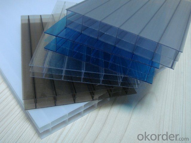 High Quality 100% Virgin Material Colored Triple-wall Polycarbonate Hollow Sheet