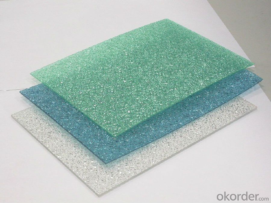 100% Virgin material colored polycarbonate embossed sheet