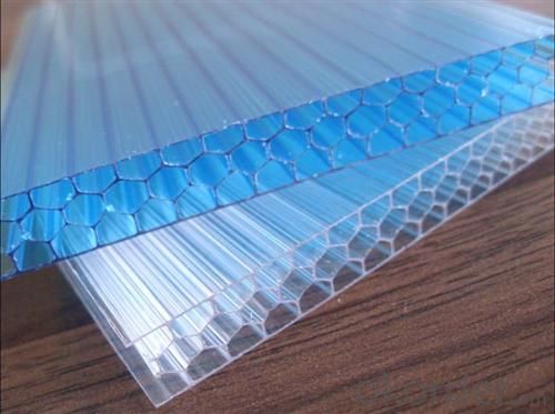 6mm,8mm,10mm thickness colored honeycomb polycarbonate hollow sheet for greenhouse