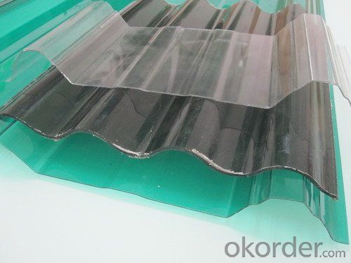 Polycarbonate corrugated sheet with 100% virgin material