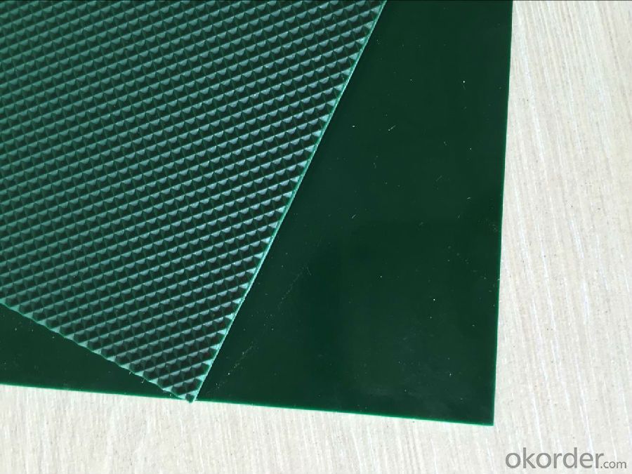 PVC Conveyor Belt White/Blue/Green Smooth Surface Diamond Pattern