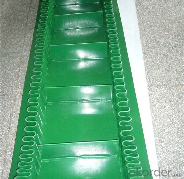 Custom Made PVC/PU Cleat Conveyor Belt With Sidewall
