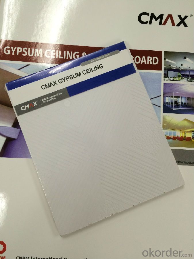 595*595 easy-cleaning gypsum ceiling tiles from China