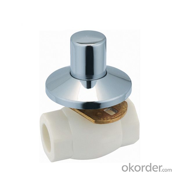 F6 type PPR single female threaded concealed ball valve with brass ball