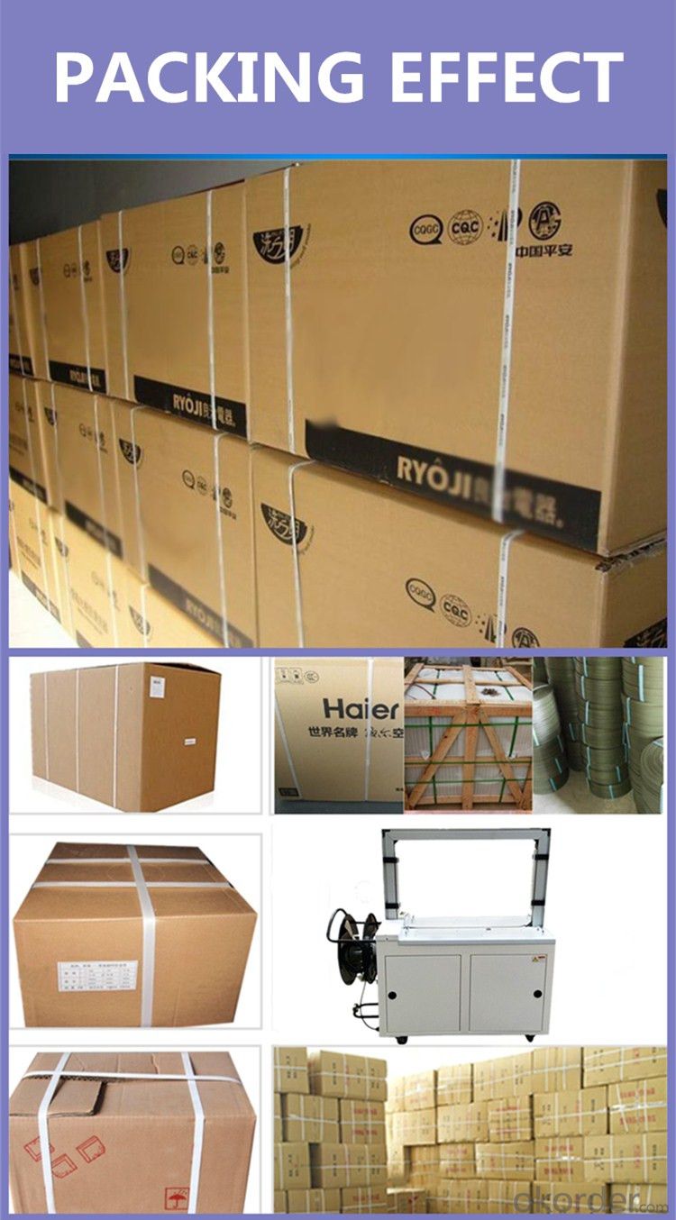 2016 fully automatic electric carton box pp belt bundle strapping machine