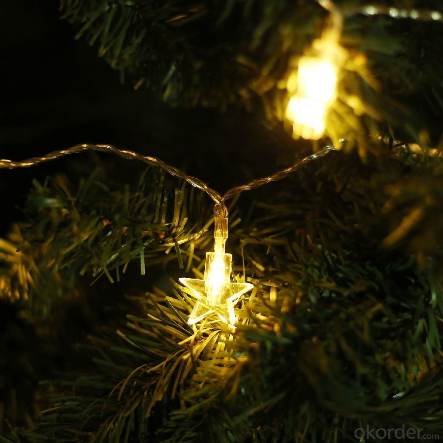 Metal Stars Holiday Christmas Led Solar String Lights