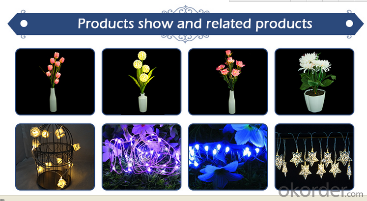Rose LED Lights String LED Battery Operated Romantic Flower Lighting