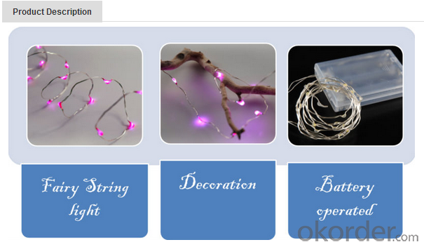 LED String Light with Artificial Dandelion Flower