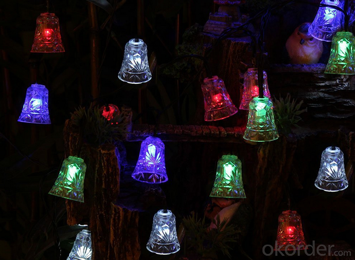 Solar Led Holiday Decorate Lights Led String Light with Bell Shape
