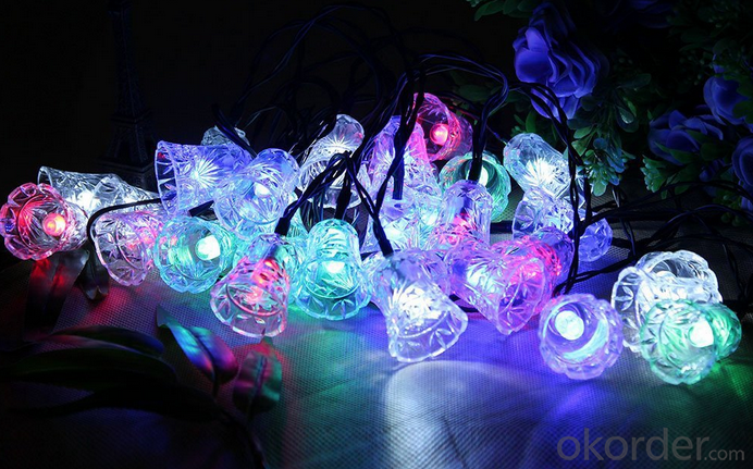 Small Bell Holiday Christmas Led Solar String Lights