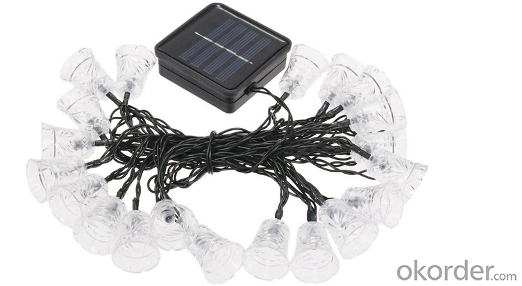Small Bell Holiday Christmas Led Solar String Lights