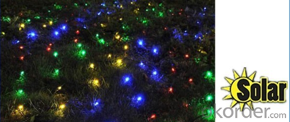 Solar String Lights Outdoor LED Warm White Fabric Christmas Lights