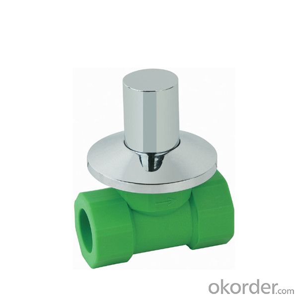 PP-R double female threaded concealed  stop valve