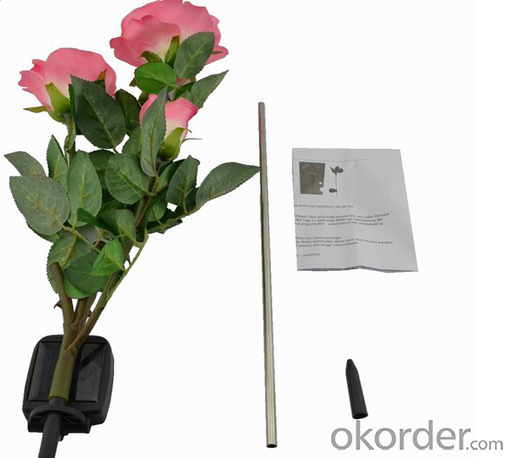 New Product Garden Solar Light/Rose Flower Style Led Outdoor Decoration Solar Lamp