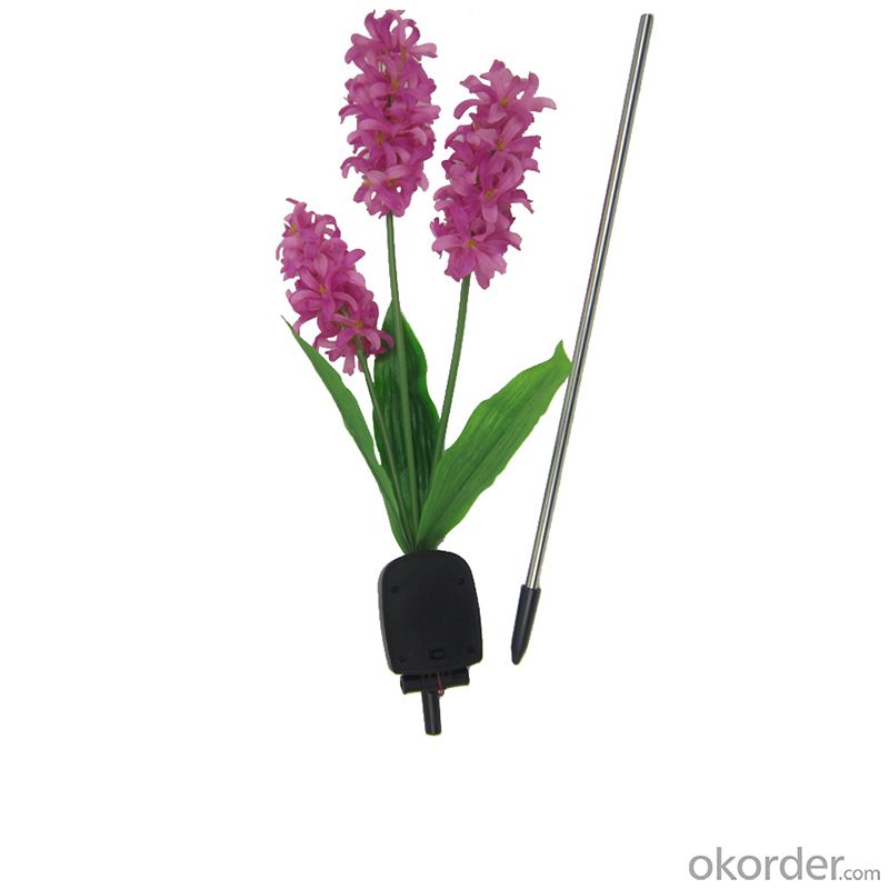 Pink/Purple Hyacinth Flowers LED Lamps Outdoor Water-Resistant Solar Power