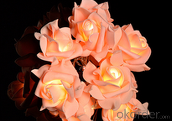 Outdoor Lawn Light Solar Powered LED Rose Landscape Flower Lamp