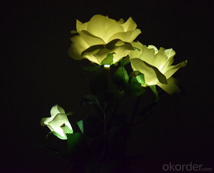 Rose Solar Lawn Light  for Garden Charge by Sun and Save Energy
