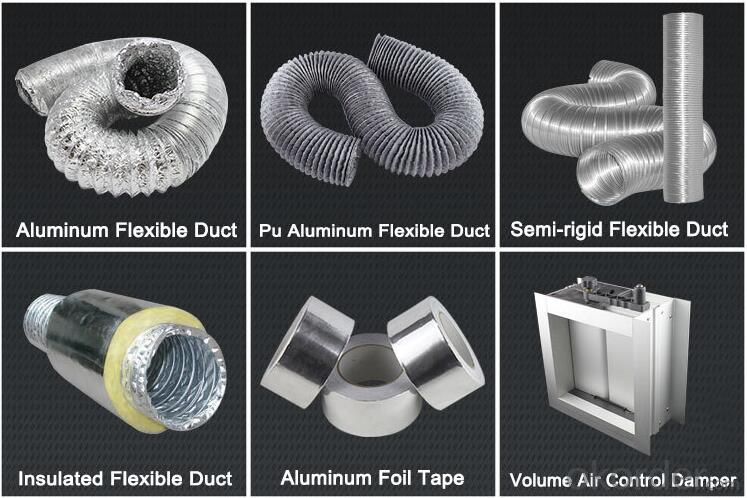 Aluminum Foil Ventilation Pipe Hose Highly Flexible