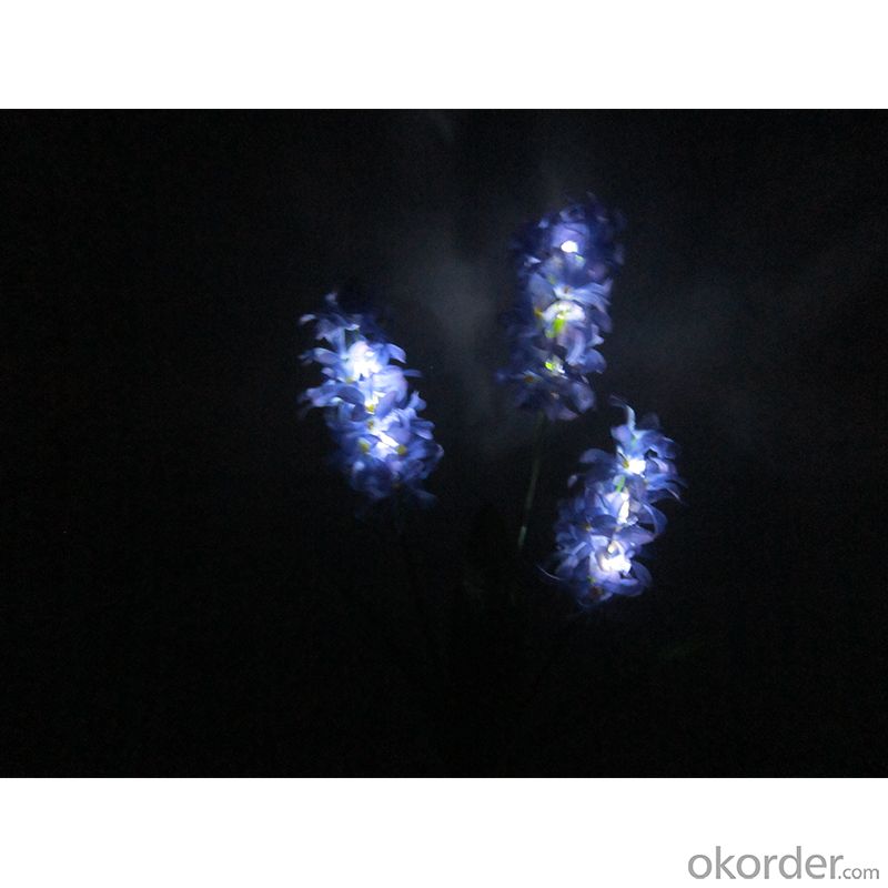 Pink/Purple Hyacinth Flowers LED Lamps Outdoor Water-Resistant Solar Power