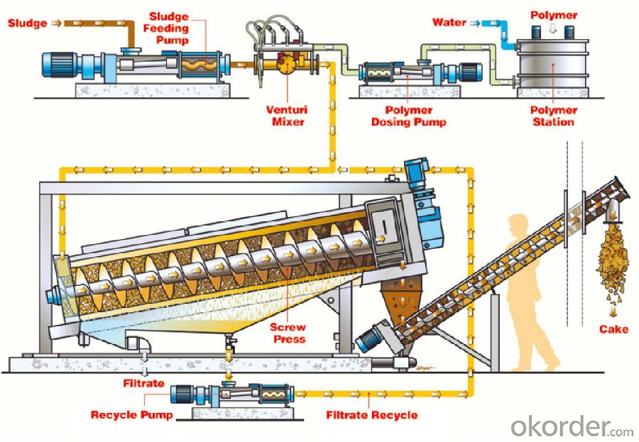 Sludge Dewatering Screw Press for municipal sewage treatment