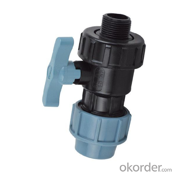 PVC  Male single  union  ball valve with SPT Brand