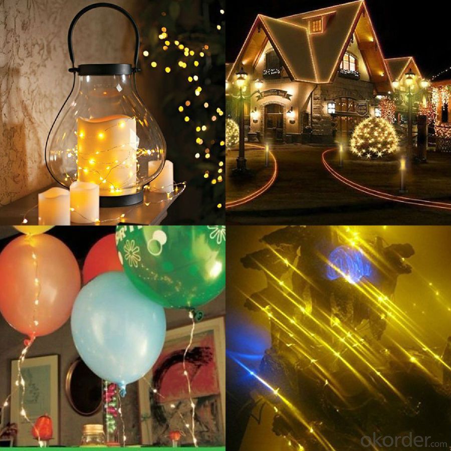 Candy Cane Copper Wire String Light with 3AA Battery Box 20 Lights for Holiday Decoration.
