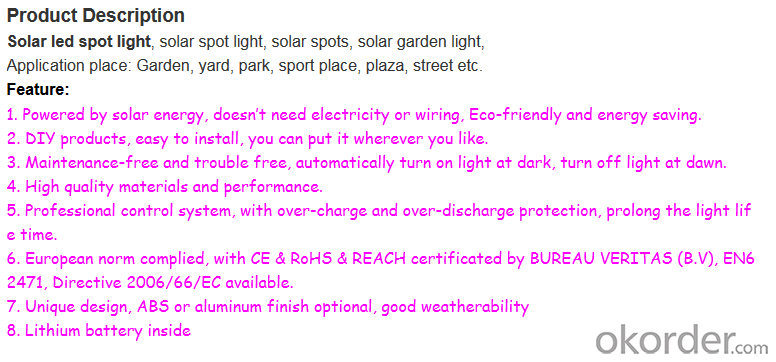 Garden Lighting Solar Power Top Quality Top Selling Good Design