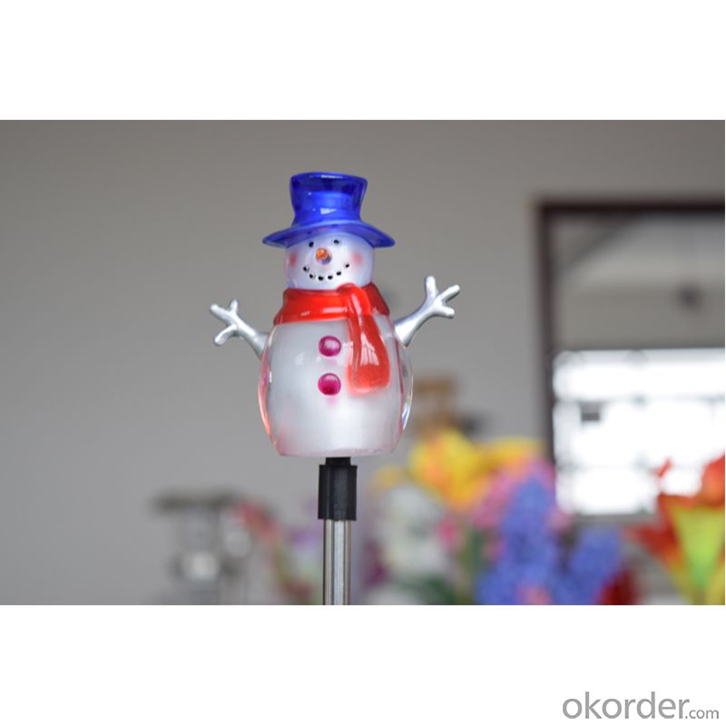 Special Designed Led Solar Garden Christmas Decorative Snowman Light Solar Skiing Kid