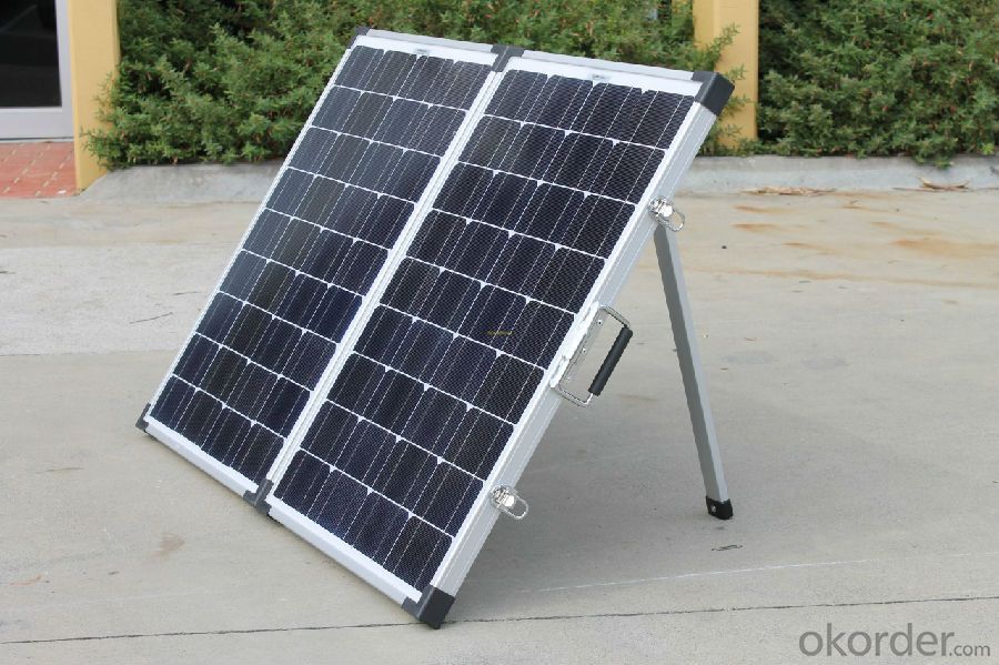 160W Folding Solar Panel with Flexible Supporting Legs for Camping