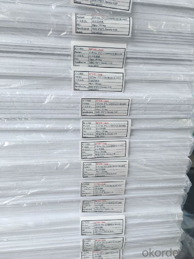 PVC expanded board/PVC foam sheet/PVC plastic sheet