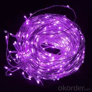 Purple Battery Operated LED Copper Wire String Lights for  Holidays Party Wedding Decoration