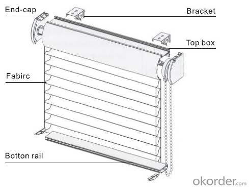 vertical blind curtains with motorized vertical blind track