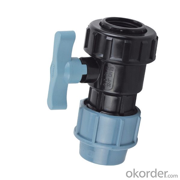 PVC Plastic Female single union ball valve