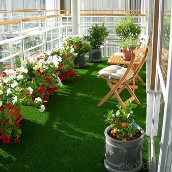 Artificial fake grass nursery decoration green carpet school outdoor roof