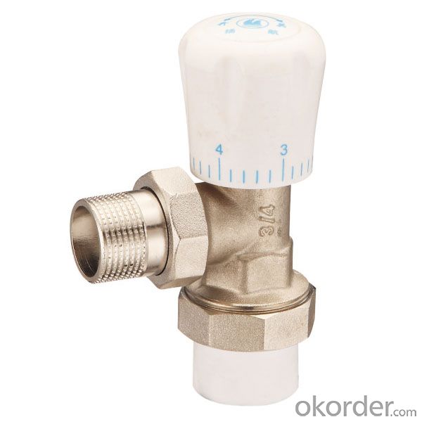 PPR elbow stop valve with temperature control