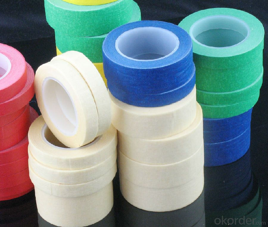 Colorful Skin No Residue Creped Paper Automotive Masking Tape