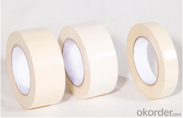 Colorful Skin Heat Resistant Masking Tape with Paper Attached Crepe Paper Tape