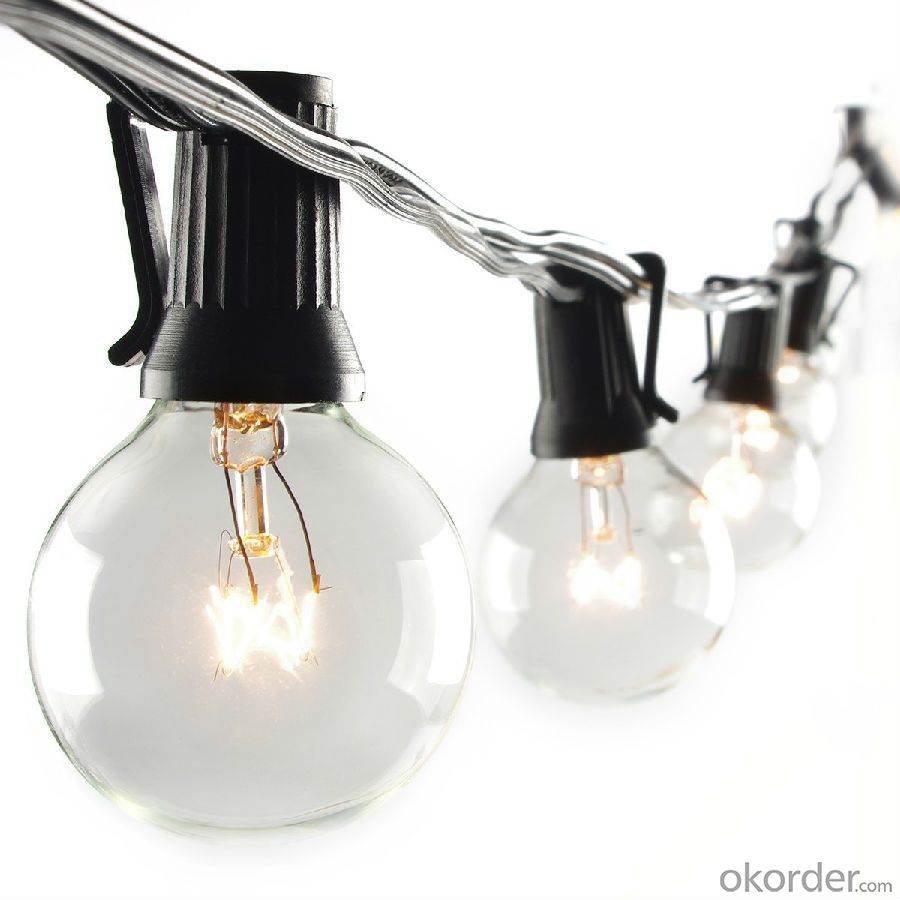 G40 Bulbs UL Listed with 25 G40 Bulbs Perfect for Patio, Cafe, Garden, Festoon Party Decoration