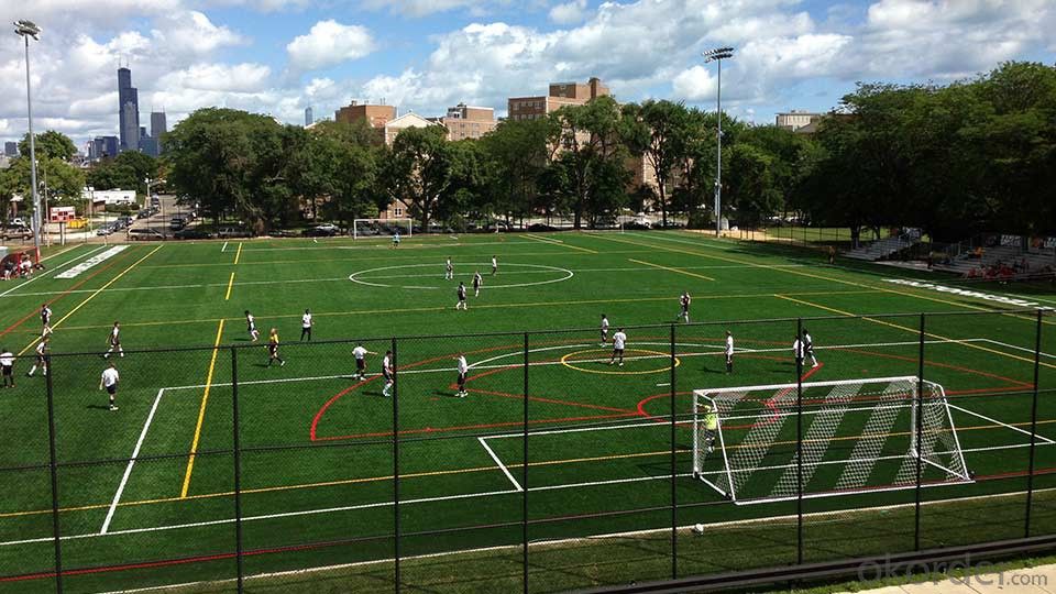 Non-Infilled Synthetic Football Grass Artificial Soccer Field
