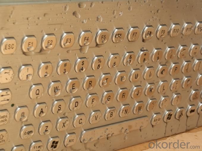 Dustproof Metal Computer Keyboard , Stainless Steel Keyboard 68 Key Buttons